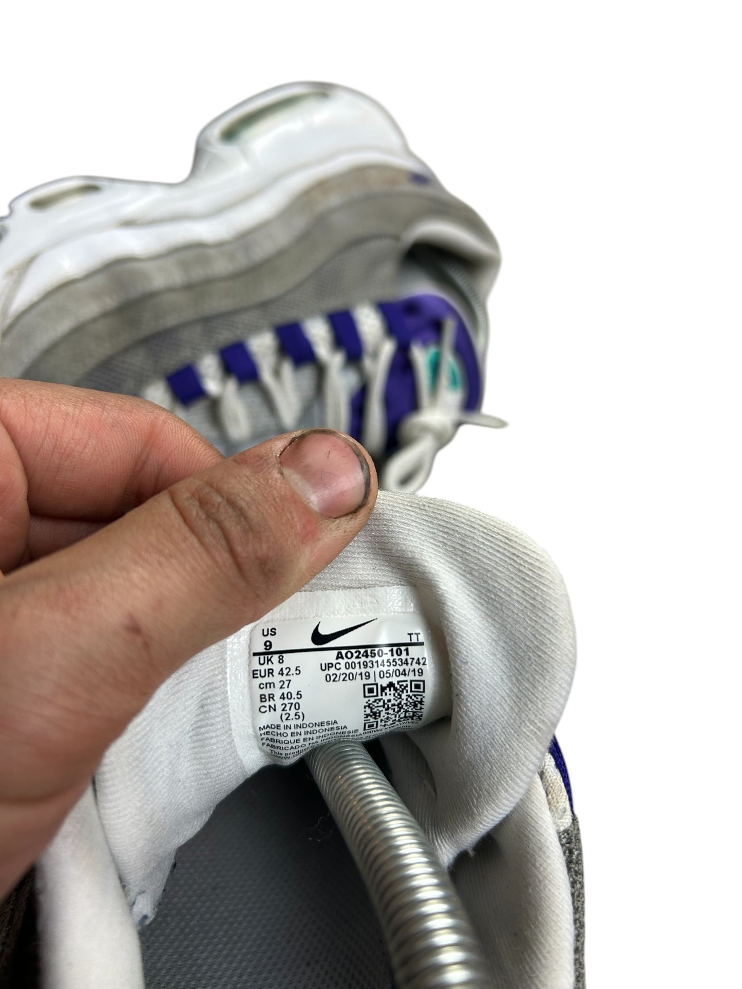 Nike Air Max 95 White Grape