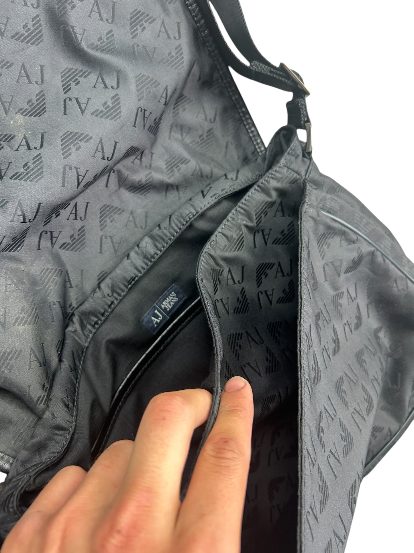 Early 2000s Armani Jeans Messenger Bag