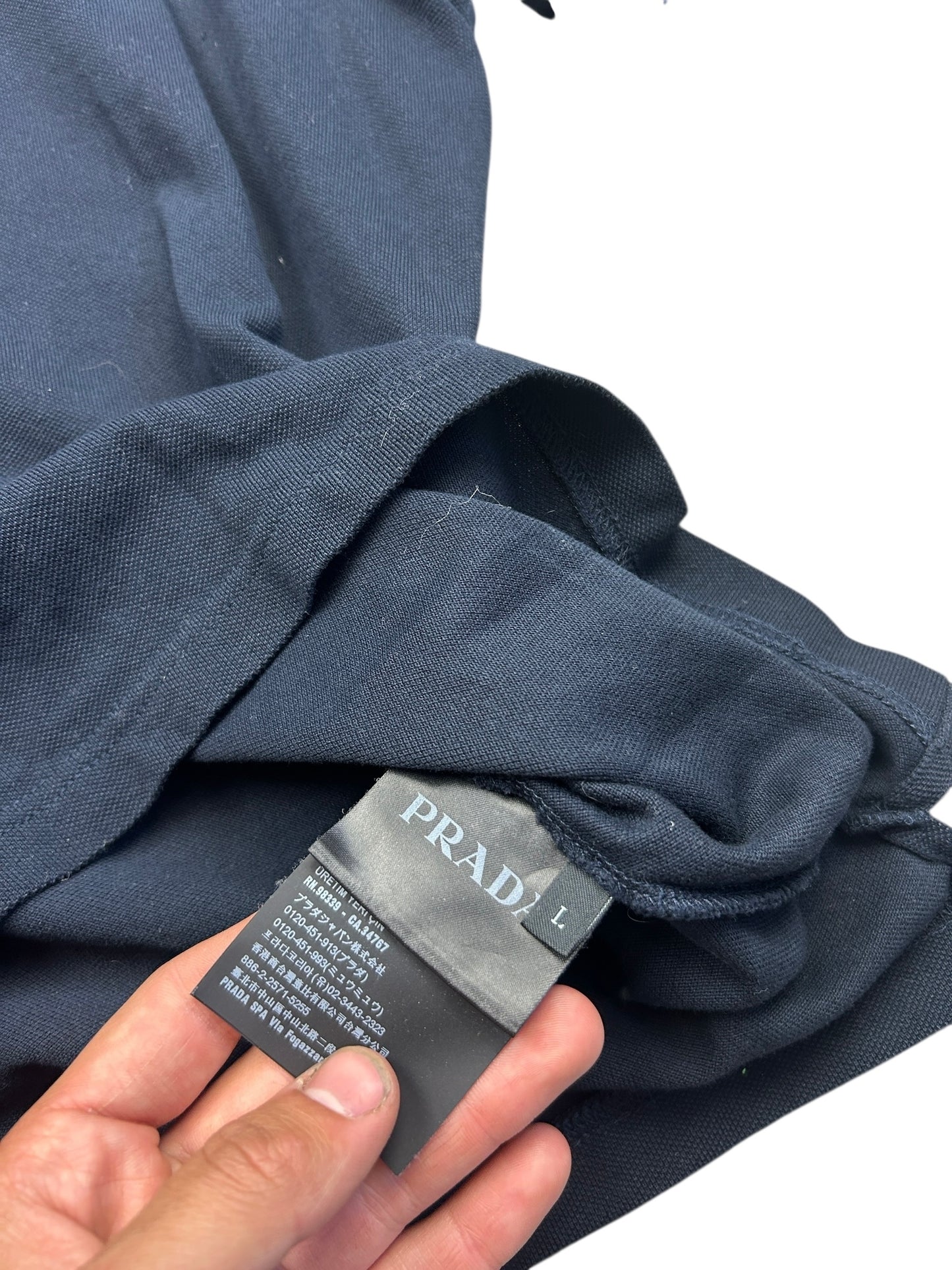 Early 2000s Prada Sport Black tab polo