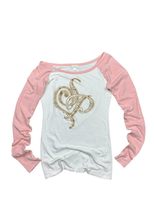 Early 2000s Southpole off the shoulder long sleeve tee shirt