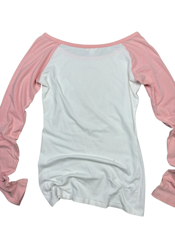 Early 2000s Southpole off the shoulder long sleeve tee shirt