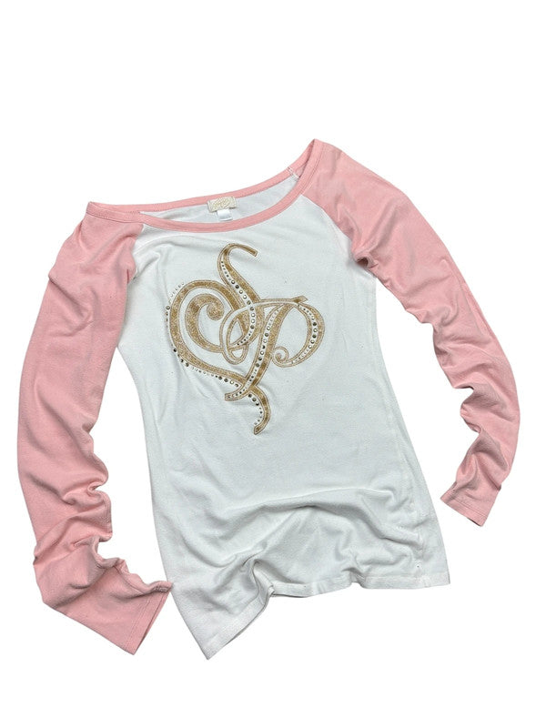 Early 2000s Southpole off the shoulder long sleeve tee shirt