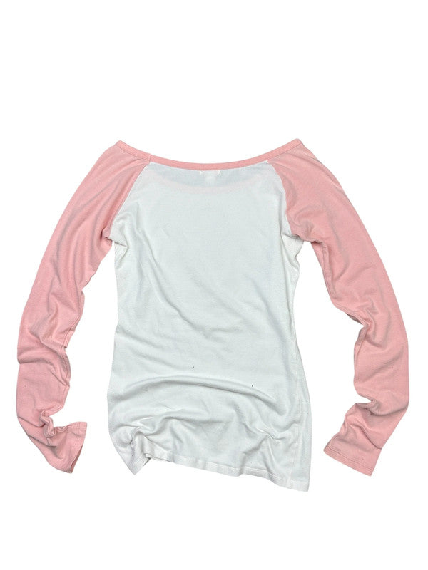 Early 2000s Southpole off the shoulder long sleeve tee shirt