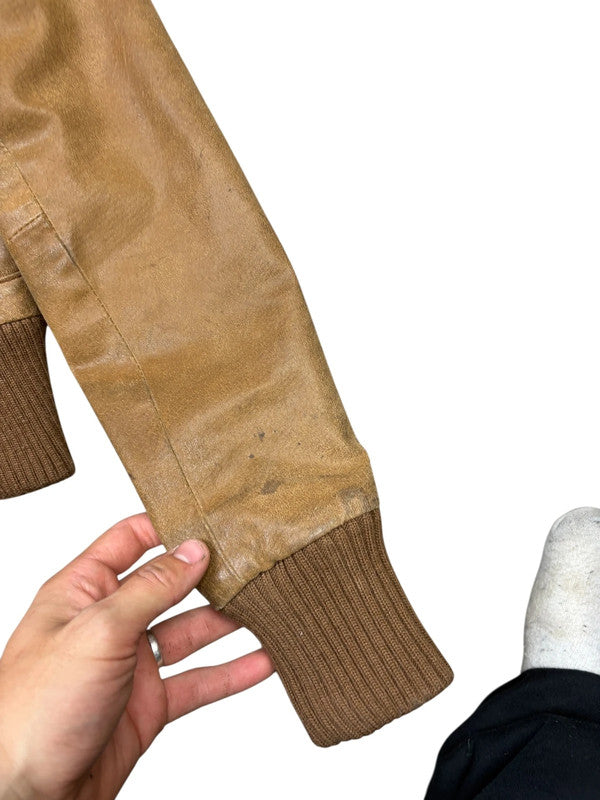 Early 2000s Fuffy Cropped Bomber Jacket