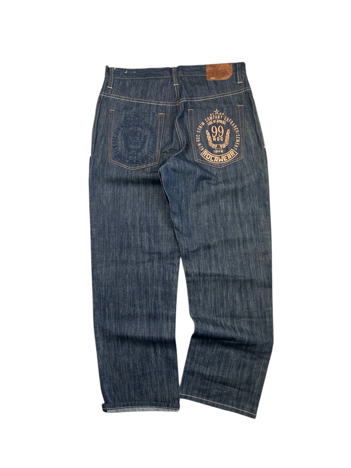 Early 2000s Rocawear Raw denim jeans