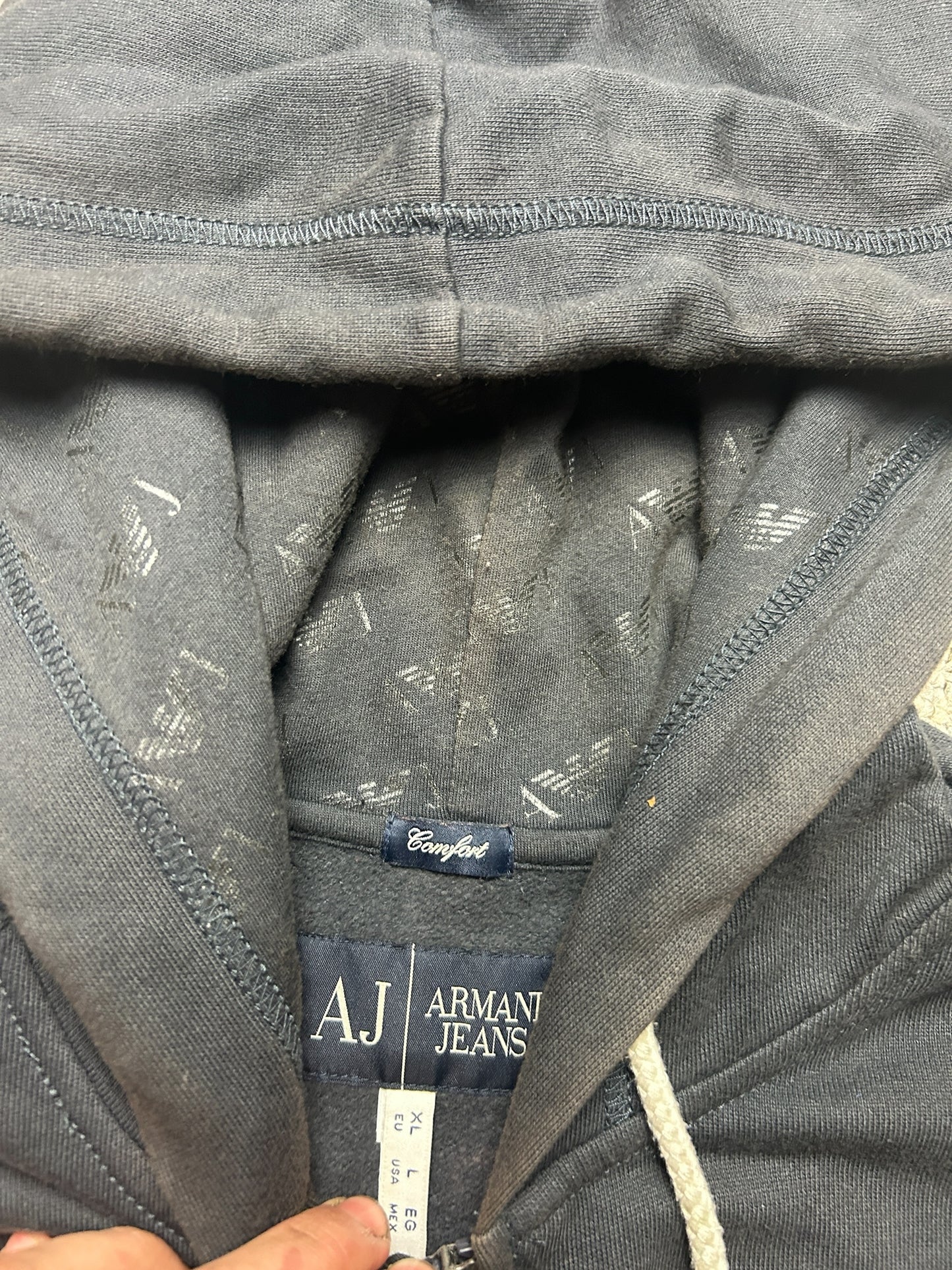 Early 2000’s Armani Jeans Zip Up Hoodie