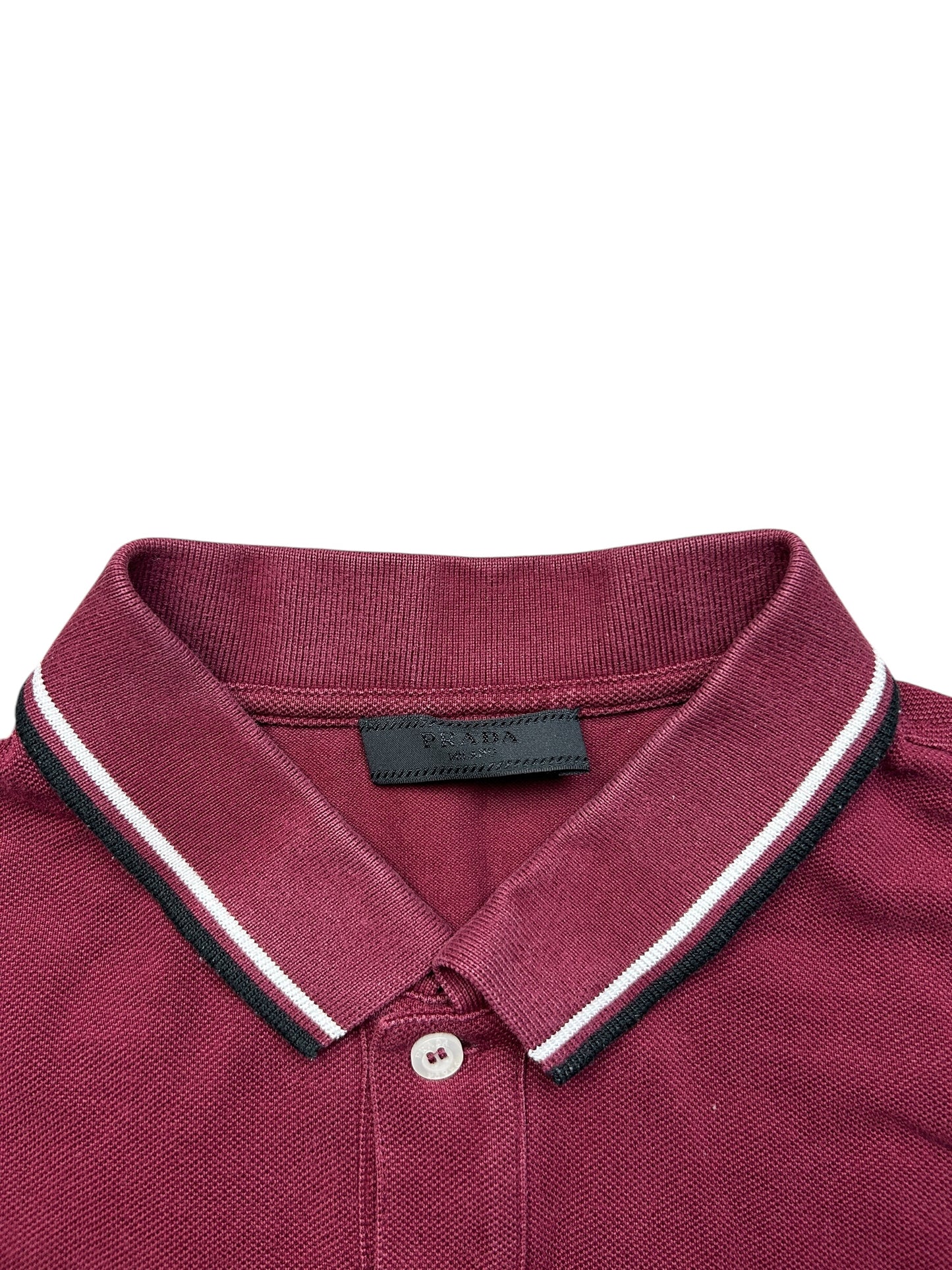 Black Logo Prada Sport Polo Shirt