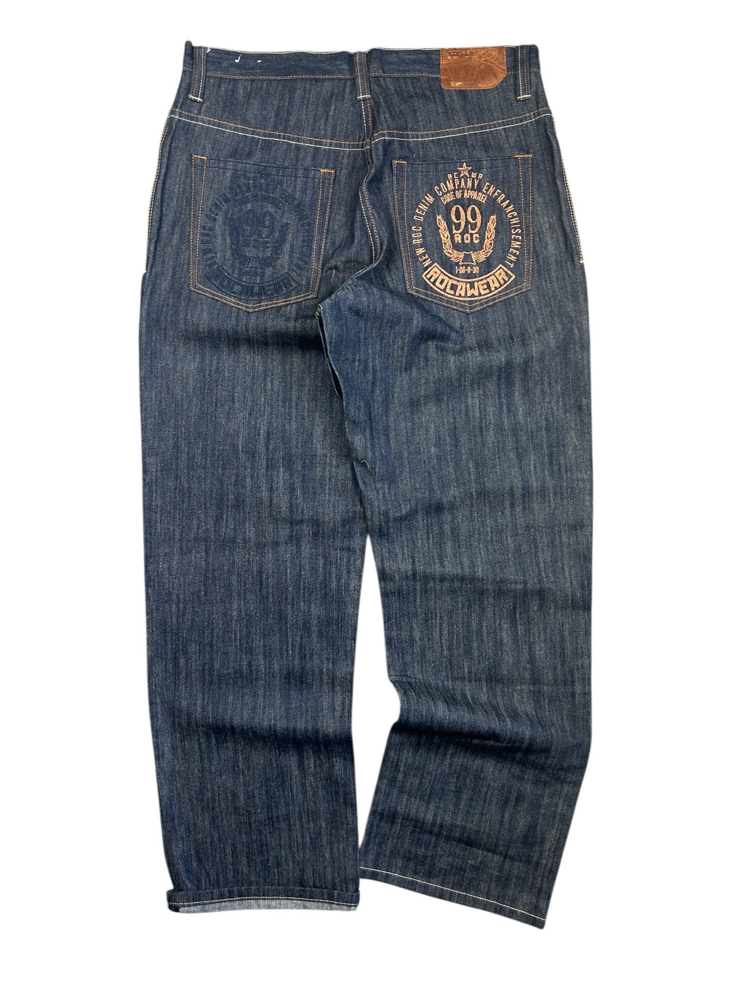 Early 2000s Rocawear Raw denim jeans