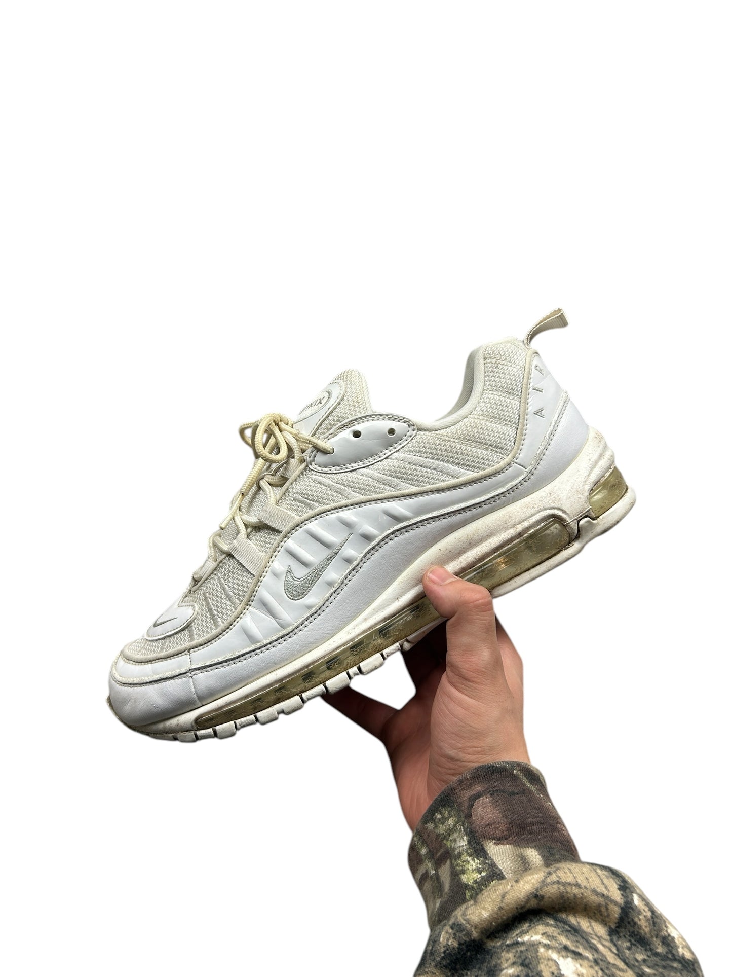 Nike Air Max 98 Triple White Size 9.5