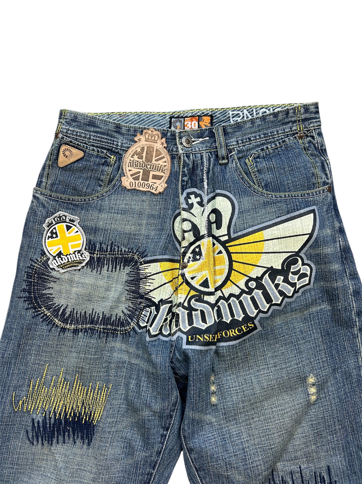 Early 2000’s Baggy Akademiks Unseen Forces Denim