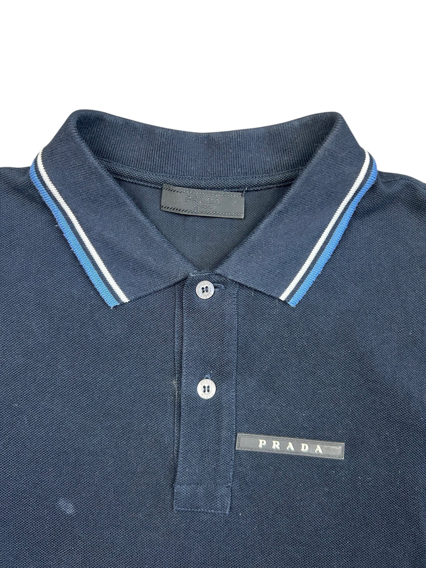 Early 2000s Prada Sport Black tab polo