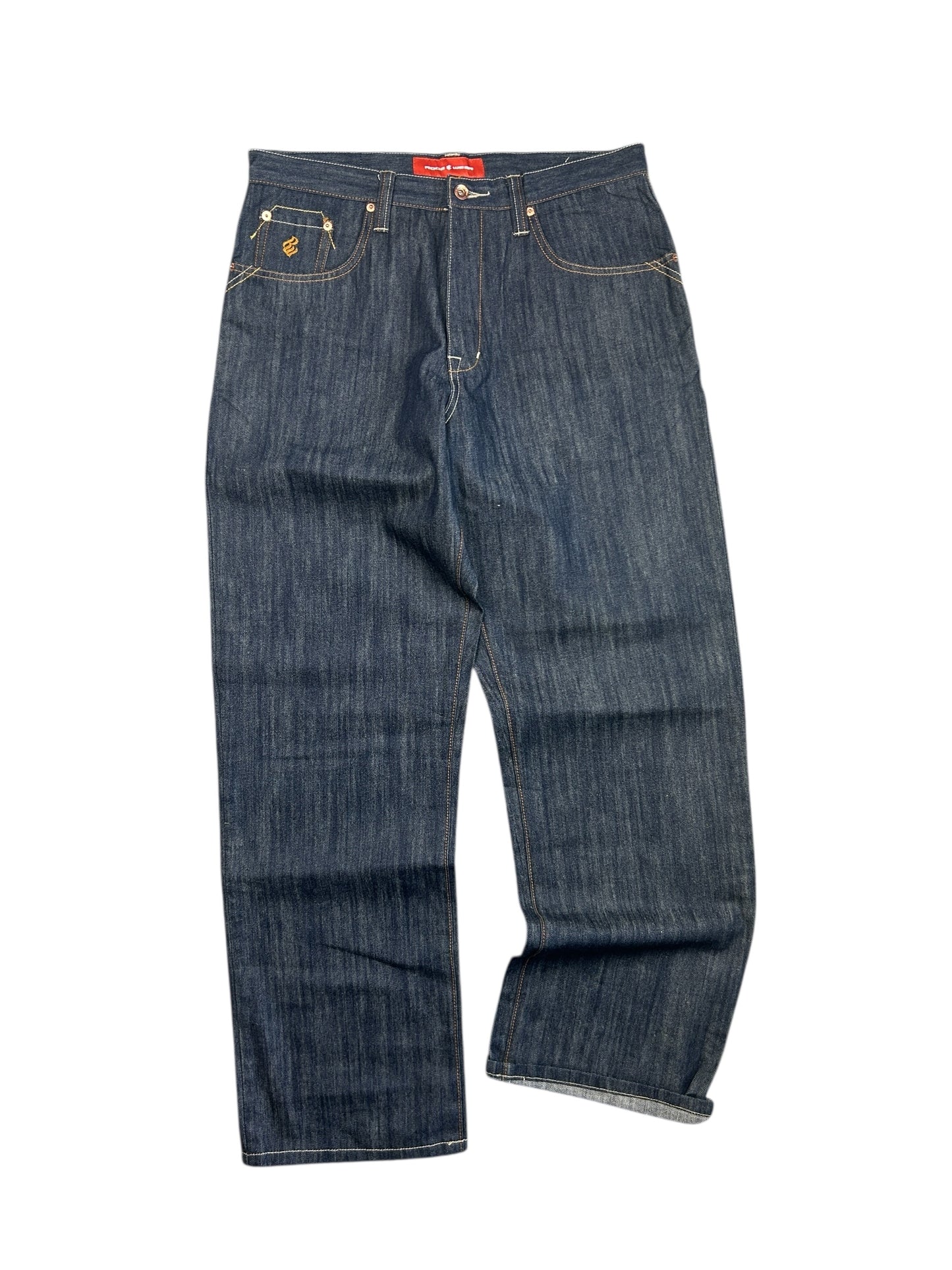 Early 2000s Rocawear Raw denim jeans
