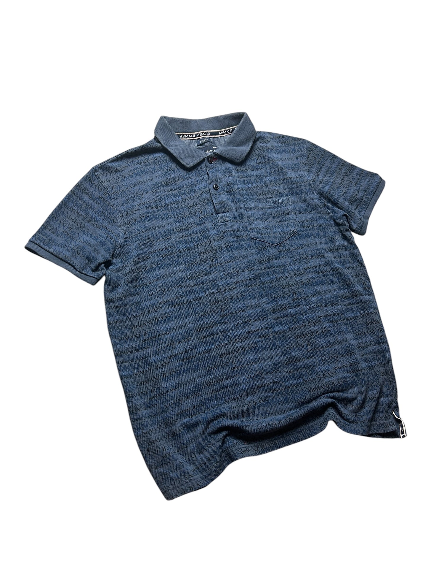 Early 2000’s Armani Jeans Monogram Polo Shirt