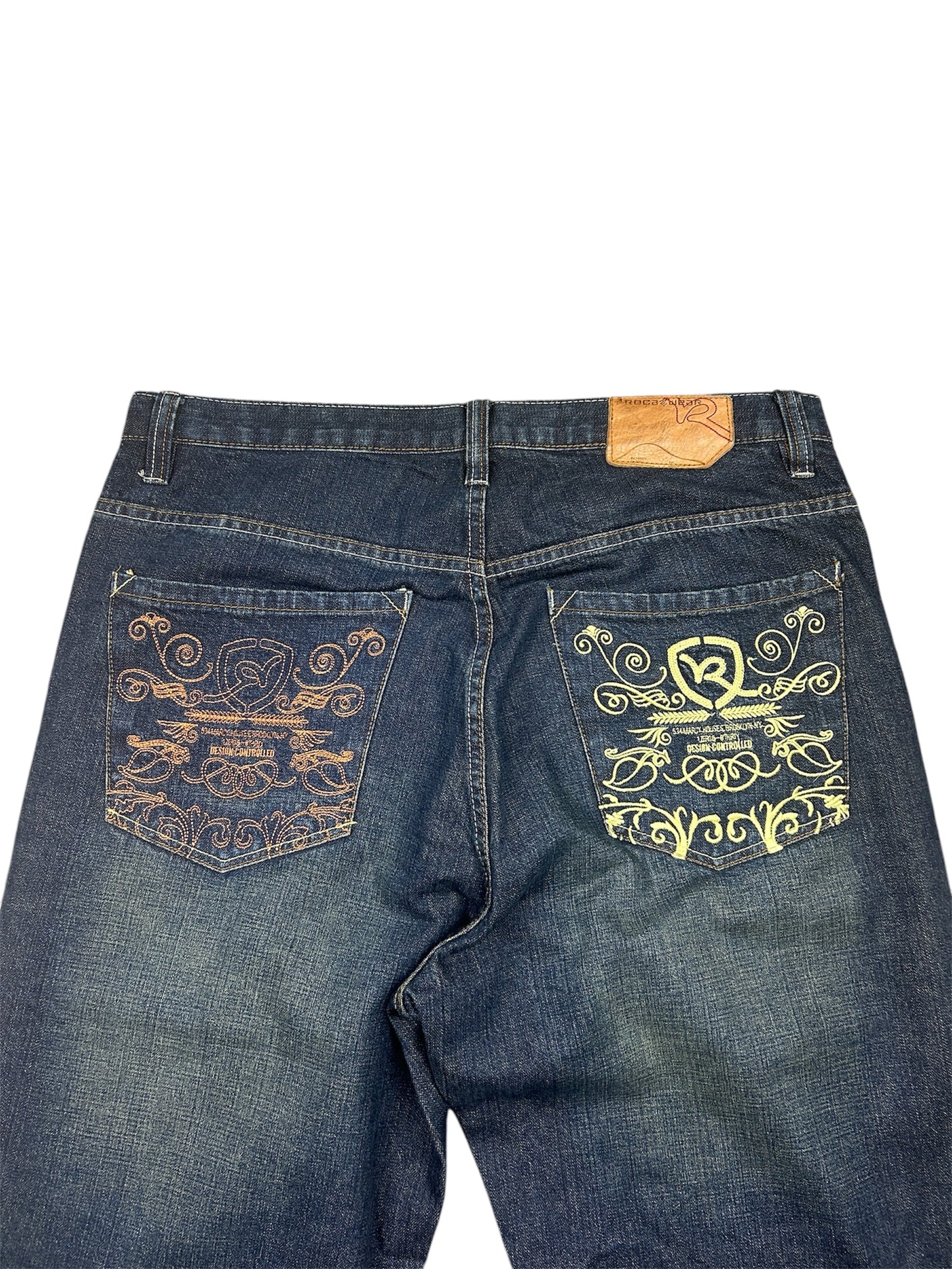Early 2000’s Baggy Rocawear Back Pocket Jeans