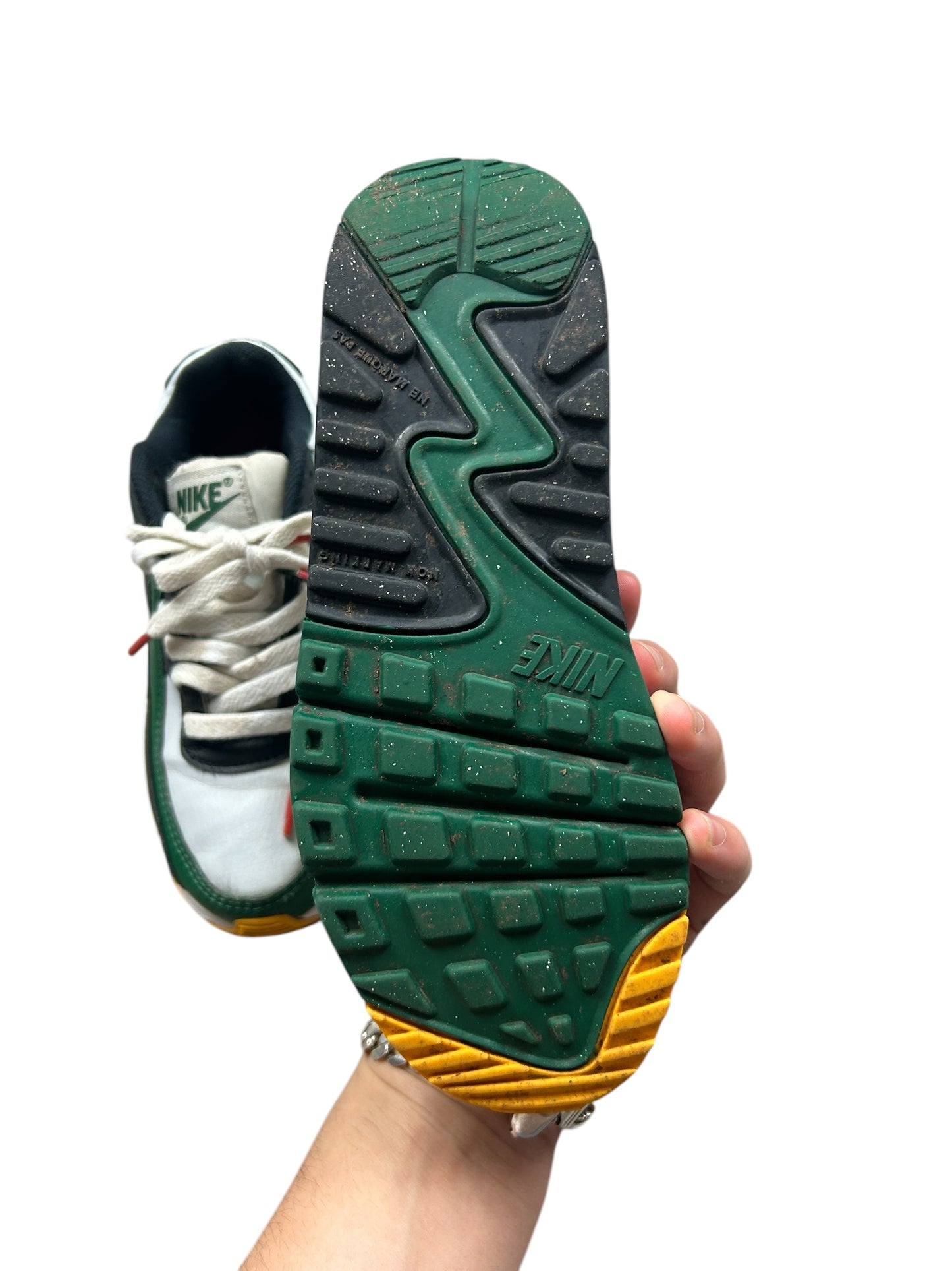 Nike Air Max 90 Green White Size 3