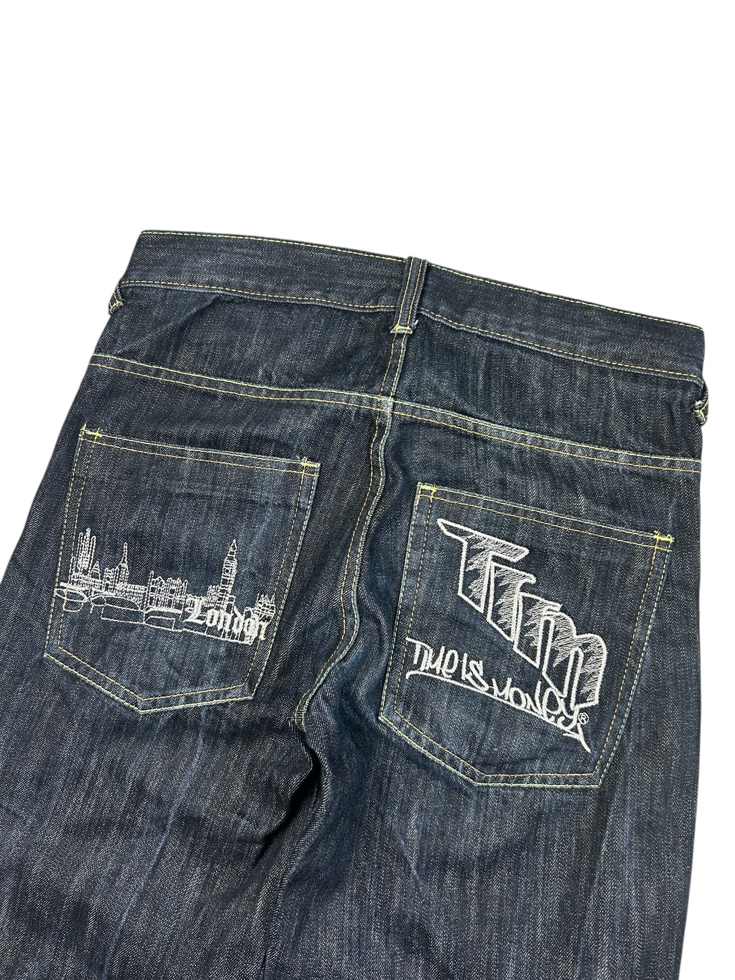 Early 2000s Time is Money jeans