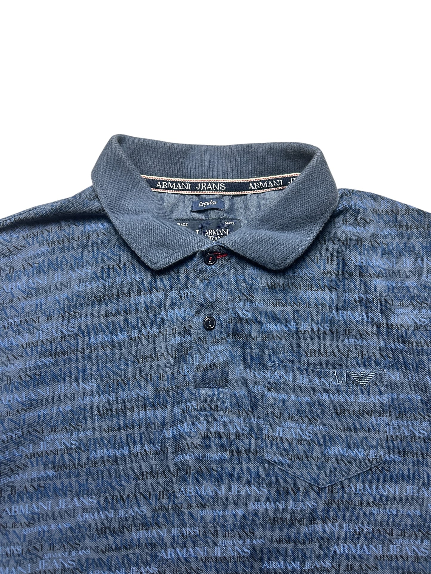 Early 2000’s Armani Jeans Monogram Polo Shirt