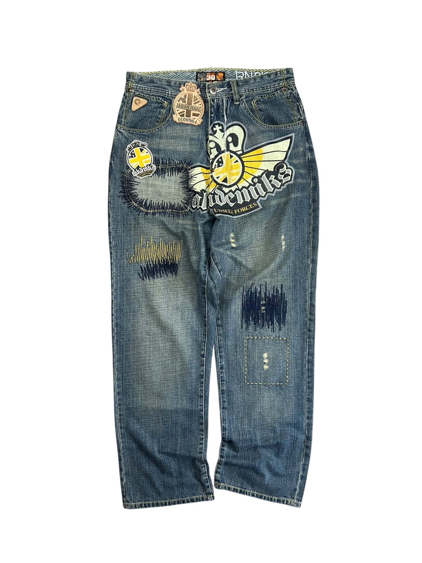 Early 2000’s Baggy Akademiks Unseen Forces Denim
